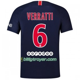 Billige Fotballdrakter Paris Saint-Germain Verratti 6 Hjemmedraktsett 2018/19 Kortermet